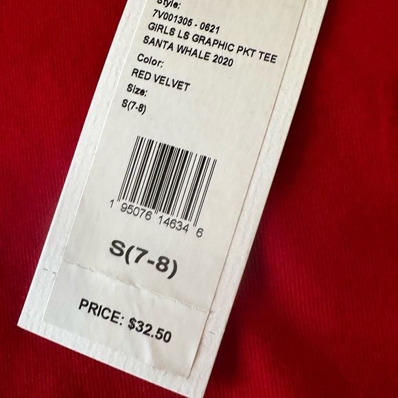 Vineyard vines “merry Christmas” long sleeve shirt NWT size 7-8 - Picture 3 of 3